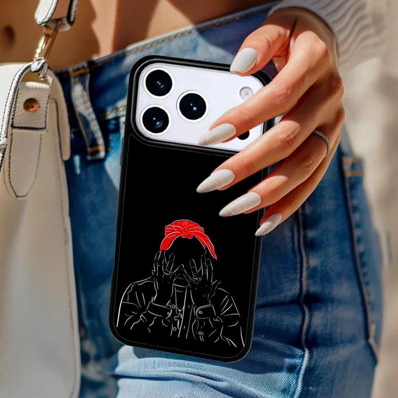 Чехол для телефона Hip Hop 2Pac Tupac Shakur Для iPhone 17 Air 14 15 13 12 Max Чехол Для Apple 14 15 16 16e 11 Pro Max Plus