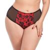 Female Floral Print Panties Plus Size Women Spandex Briefs Mid-rise Sexy Underwear for Ladies L-5XL