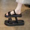 Сандалии на толстой подошве с двумя способами ношения женские новые летние прохладные шлепанцы с юбкой пляжная обувь