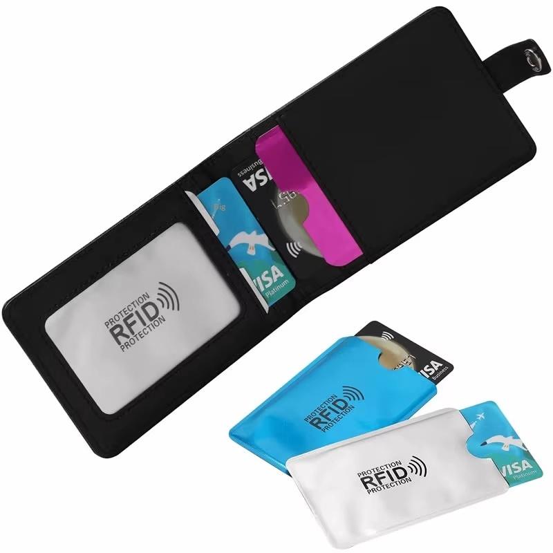 10 шт. Антисканирующий чехол для карты, Защитный чехол для RFID-карты, Антимагнитная алюминиевая фольга, Портативный держатель для кредитной банковской карты, Обложка для паспорта
