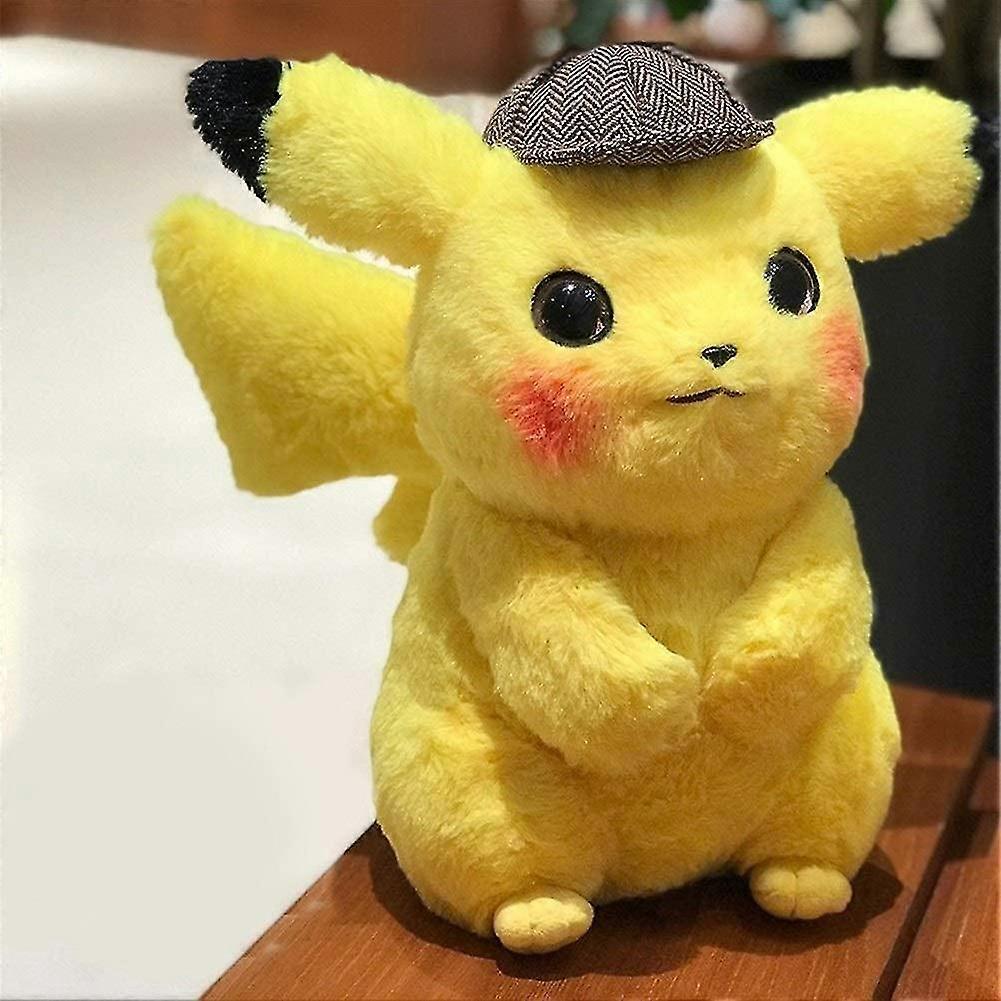 28CM Pikachu Plush Toy Detective Japan Movie Anime Toys Cute Stuffed Doll Gift