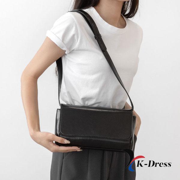 Leather Square Shoulder Bag (4 Colors)
