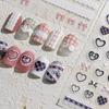 Bowknot Ribbon Nail Art Stickers Lace Rhinestones Embossed Nail Decals for Nail Art Design Self Adhesive Nail Accessories