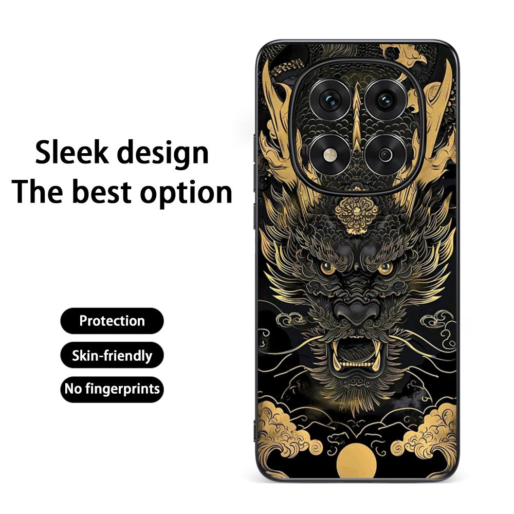 Японский дракон Супер крутая картина Чехол для телефона Для Redmi Note 14 13 12 11 Pro Plus S 5G 14C A3 Мягкая черная крышка для телефона