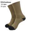 Треккинговые носки CoolMax Thermo до середины голени без косточек: Осень/Зима, Быстросохнущий, Утолщенный махровый, 74% ткани.