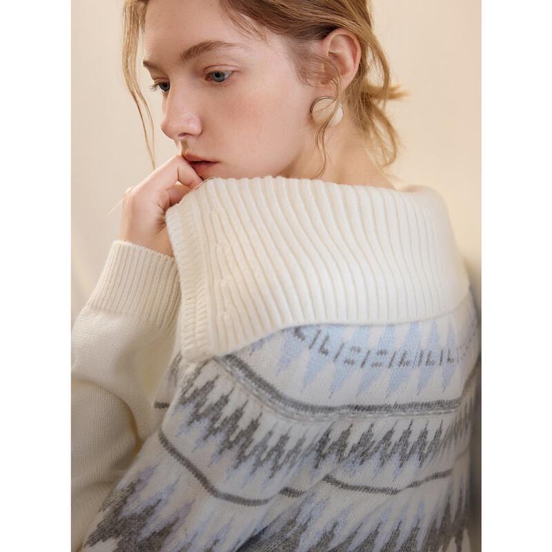 ELLE Женский пуловер в стиле Fair Isle