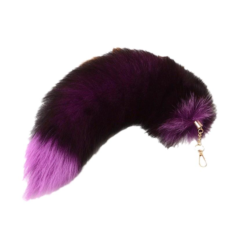 1pc Dyed Colorful Bag Cute Gifts Key Pendant Accessories Car Charm Wolf Fox Keychains Backpack Unisex Cosplay