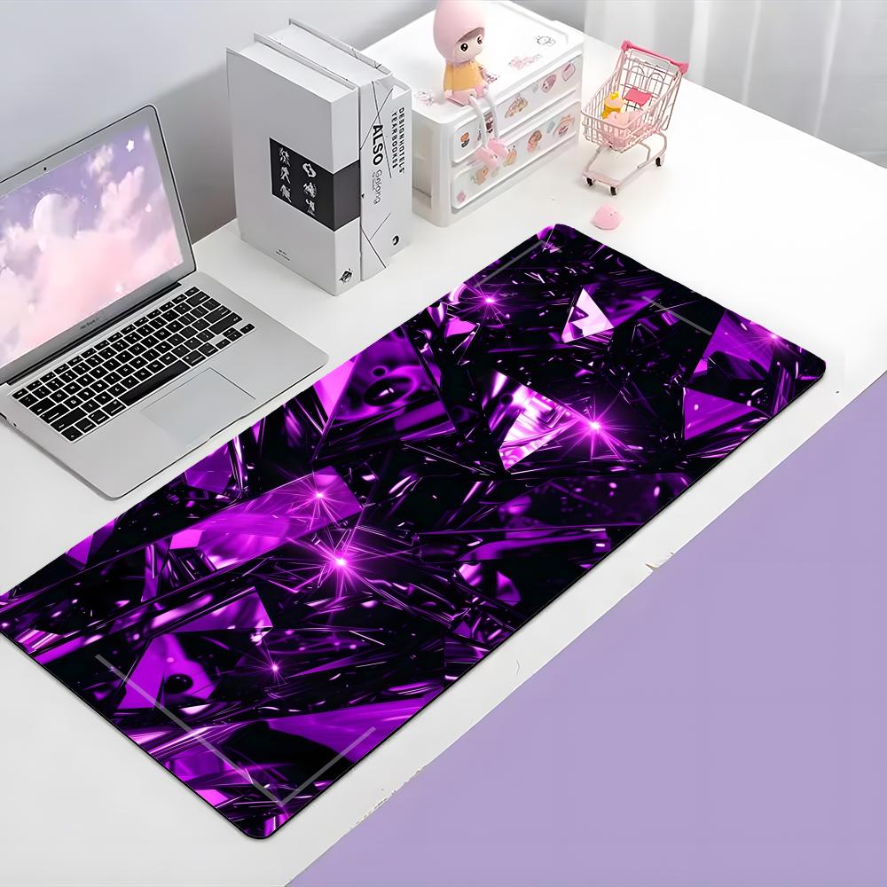 Abstract Neon Bright Cool Art Mouse Pad Large Gaming Mousepad With Thick Stitched Edge NonSlip Desk Mat