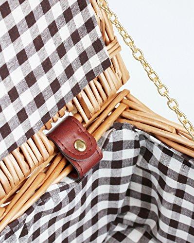 Captain Stag Picnic Basket Trunk UT-1001 Brown (approx.) Width 40 x Depth 29 x Height 16cm