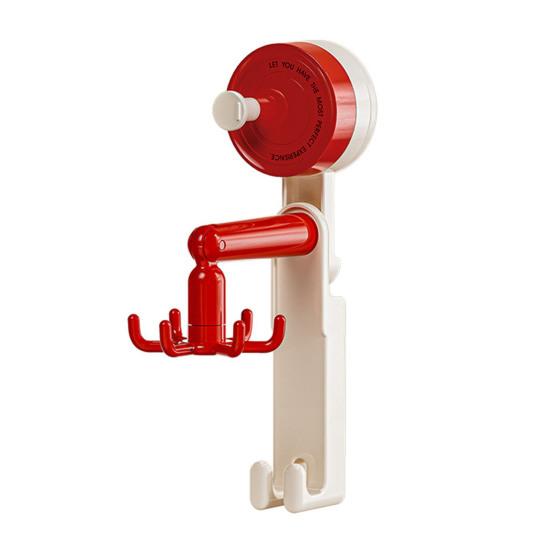 6-Claw Suction Cup Hook 360-Degree Swivel Hook No Drilling Adhesive-free Removable Hook for Home Wall Kitchen Bathroom
