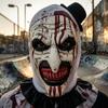 Хэллоуин Ужасный Клоун Маска Террифаер Арт Клоун Костюм Маска на Всё Лицо с Пятнами Крови для Вечеринки Косплея Дома Ужасов