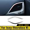 Для Jeep Cherokee KL 2014 2015 2016 2017 2018 2019 2020 2024 ABS приборная панель автомобиля верхняя часть кондиционера вентиляционная крышка отделка наклейки