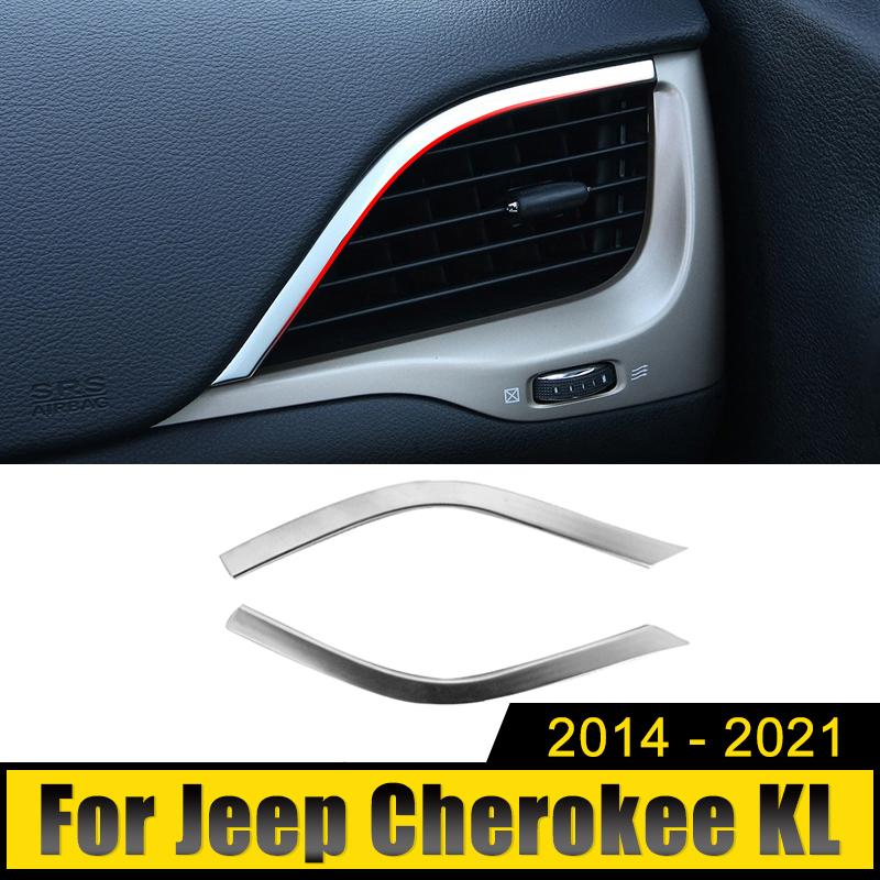 Для Jeep Cherokee KL 2014 2015 2016 2017 2018 ABS приборная панель автомобиля верхняя накладка на вентиляционное отверстие для кондиционера