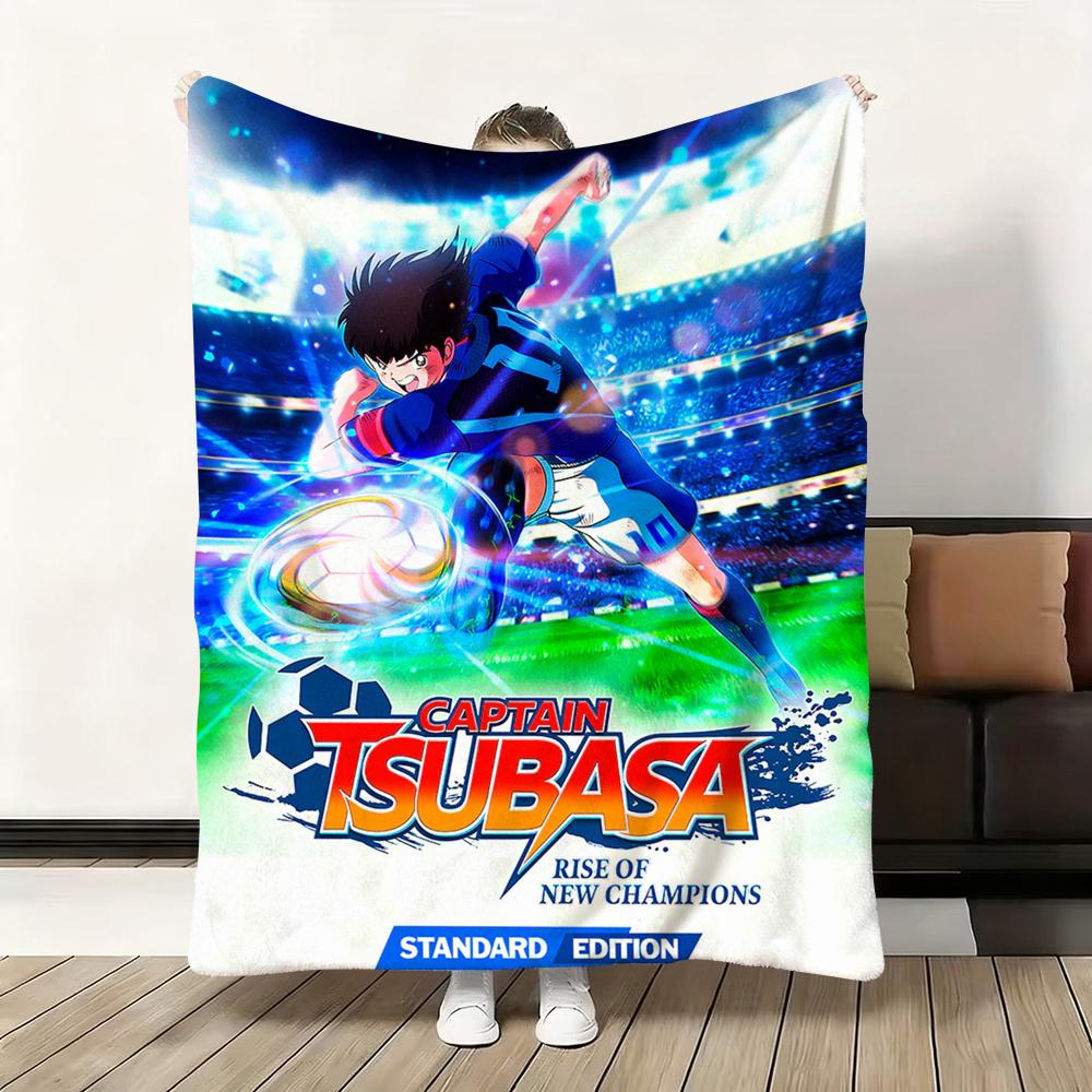 Japanese Anime T-Tsubasa C-Captain Throw Flannel Fluffy Soft Blanket Warm Skin-Friendly Throw For Sofa Bed Office Nap Winter