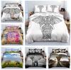 Home Bedding Set Elephant Pattern Bedding Set Quilt Cover Pillow Case 2/3 Pieces Ultra Soft Home Decoration