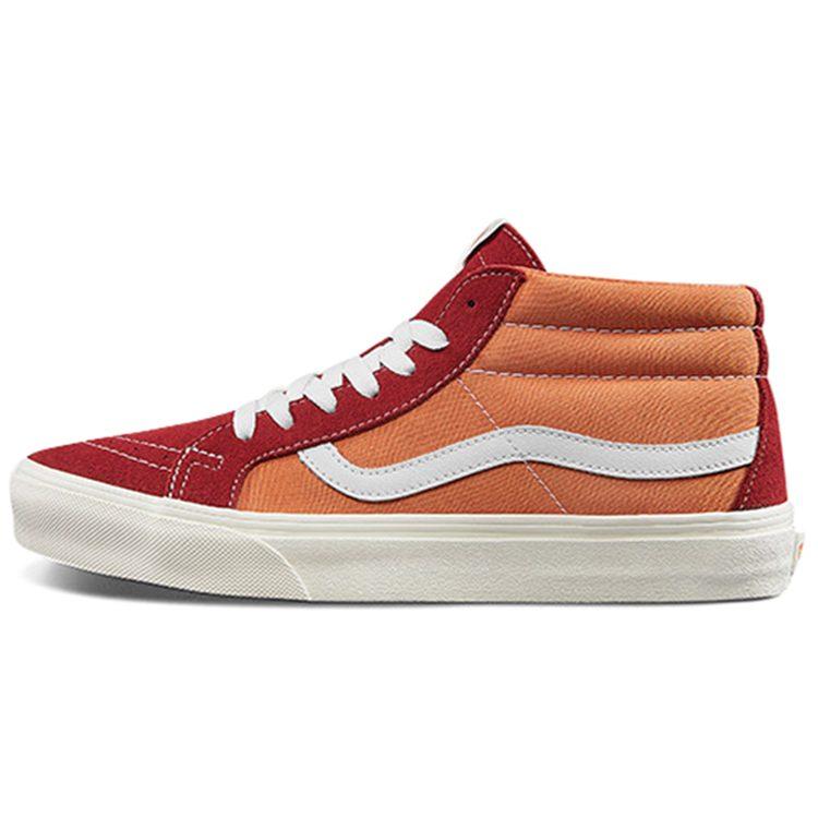 Vans Кеды Sk8 mid Retro Mid Top Повседневные скейт-обувь Унисекс Красно-оранжевая вставка 'Оранжево-красный' VN0A391FTEV