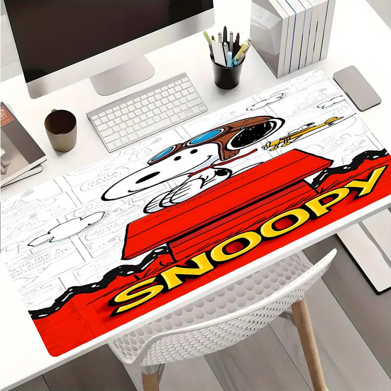 Happy Puppy Theme Premium Non-slip Mouse Pad with Stitched Edges,Durable Rubber Material,for Desktop & Gaming Great Gifts
