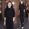 Spring Women's Fashion Casual Sweatshirt Wide-leg Pants Sportswear Suit
