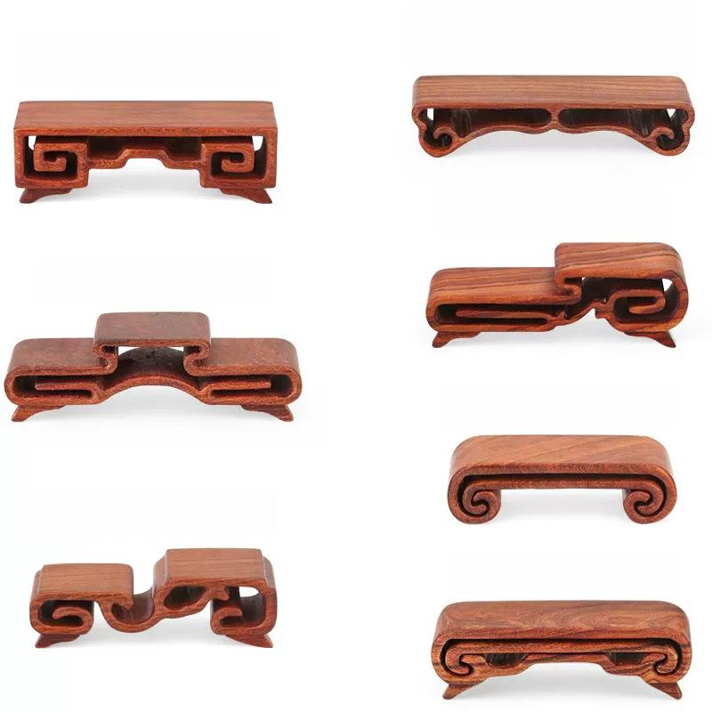 Чайный сервиз из массива дерева с каменным основанием, подставкой, ремесленное изделие из розового дерева, ремесленные украшения, небольшие объемы гладкой резьбы по дереву