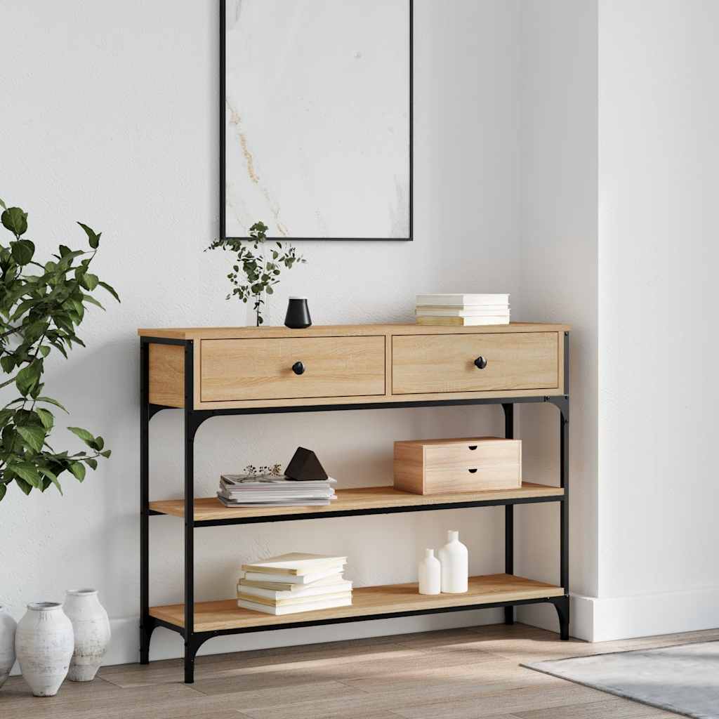 Console Table Sonoma Oak 100x25x75 cm Wood Based Panel