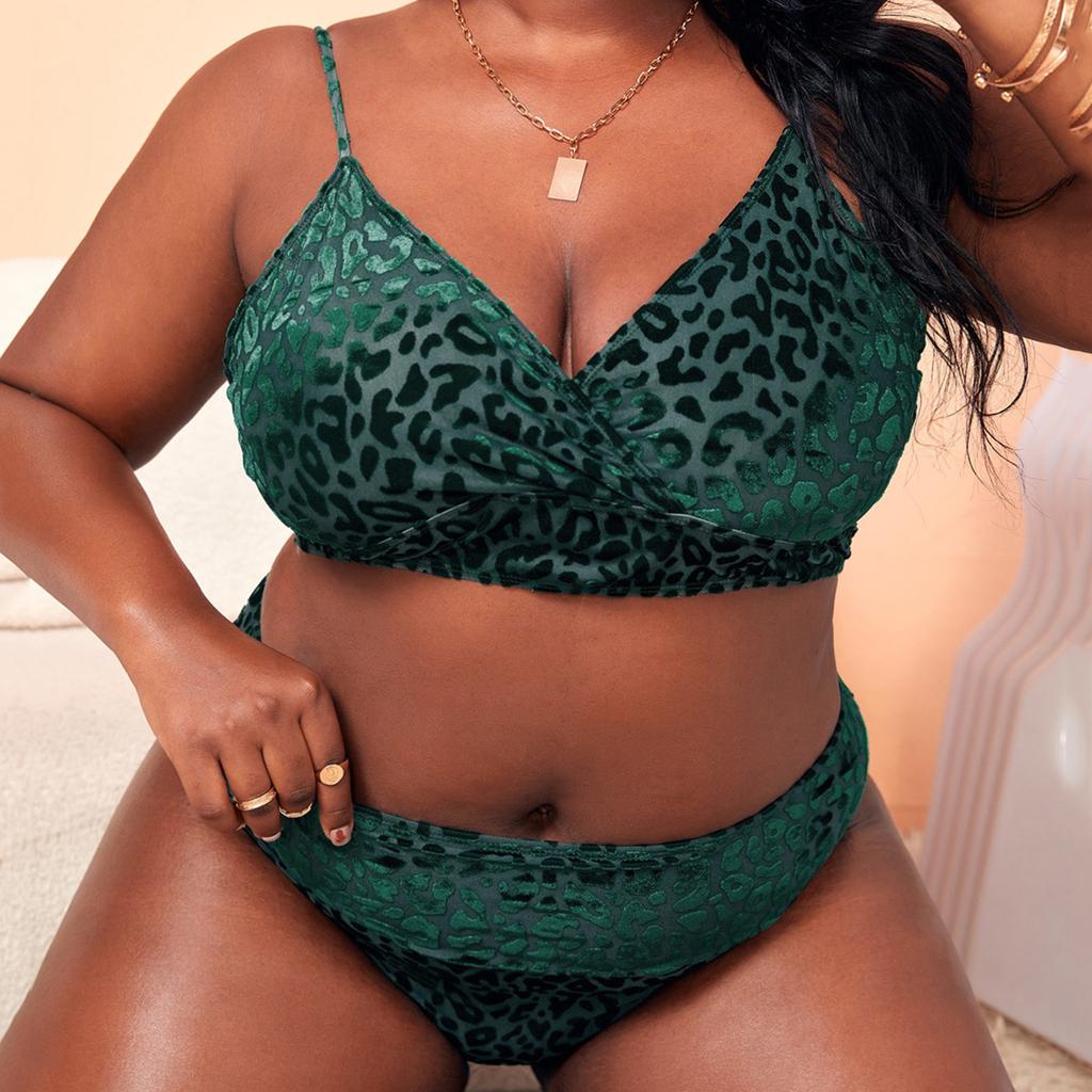 Женский купальник-бикини больших размеров с леопардовым принтом на спине, со шнуровкой на бретелях, с высокой талией, пуш-ап, раздельный купальник, летний женский купальный костюм
