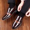 Leather Shoes Men's Casual Business Dress Shoes Slip On Office Oxford Shoe Soft-Soled Wedding Footwear Office Classic Shoes