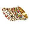 Traditional Rhinestone Bangle Colorful Women's Hand Bracelet Vintage Cloisonne Bangle  Girls