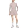 Nike T Shirts Women's Blended Gray Brown Turtleneck Moderate Straight Fit DV7881-272