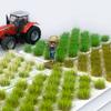 32PCs/Set Simulation Grass Nest Model Sand Scene DIY Material Realistic Grass Tufts Miniature Grass Bushes Plant Cluster Scenery