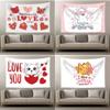 Valentine's Day Cartoon Confession Pattern Tapestry Home Wall Decoration Tapestry Bedroom Living Room Tapestry