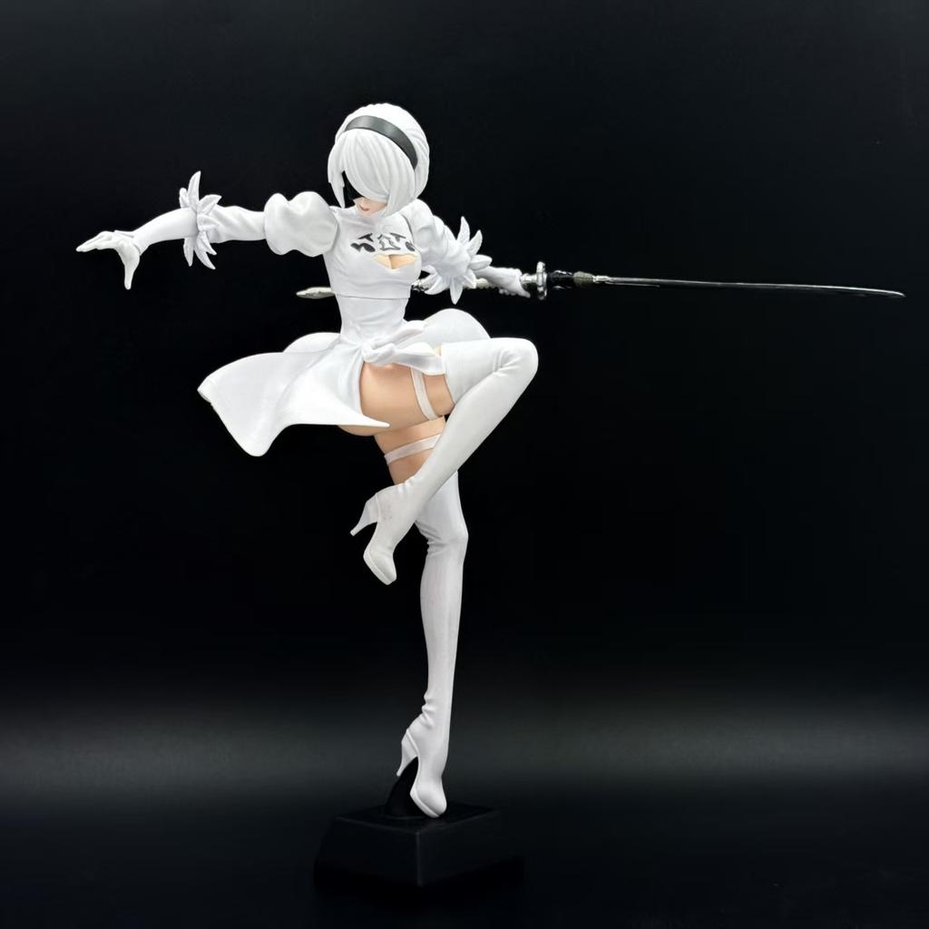 24CM NieR Automata YoRHa No. 2 Type B figma 2B Lifeform Kaine Nier PVC Action figure doll model Collectible statue figura gift