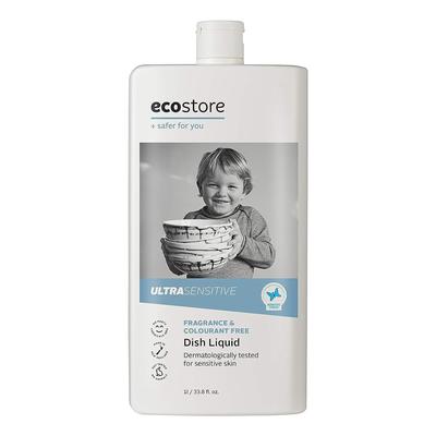 Ecostore Жидкость для мытья посуды 1 л Средство для мытья посуды Средство для мытья посуды Ultra Sensitive [Без запаха] Растительного происхождения, не вызывает раздражения кожи