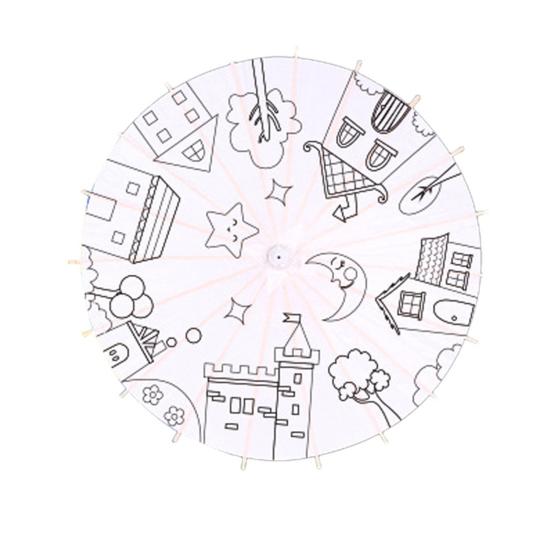 Сделай сам Раскраска Бумажный Зонт с Бамбуковой Ручкой Ручной Работы Китайский Зонт из Промасленной Бумаги Зонт из Белой Бумаги Японский Зонтик Украшение