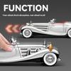 Большой 1/18 Benz 500K Сплав Литой Классический Модель Автомобиля Симуляция Звук Свет Ретро Модель Автомобиля Украшение Подарок Мальчику Хэллоуин Игрушки