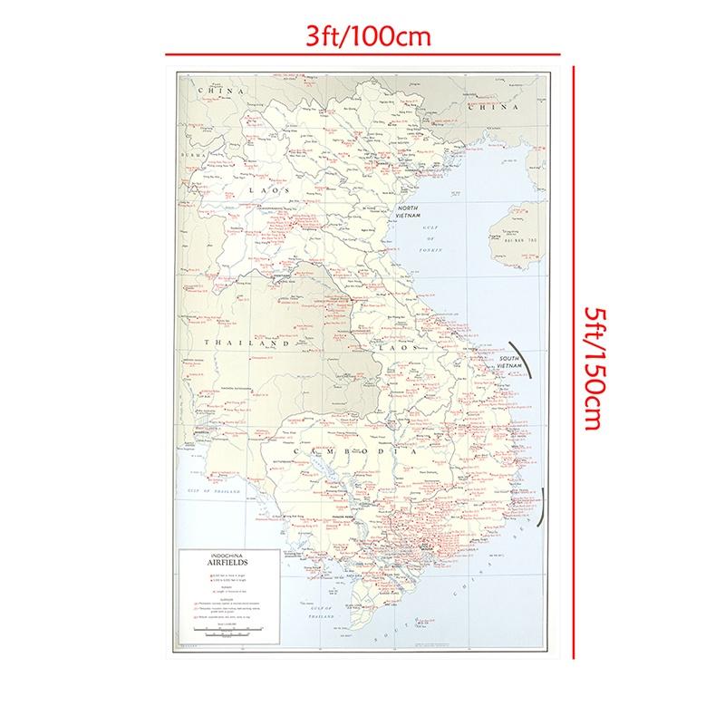 Карта Вьетнама Настенный Арт Плакат Украшение Фон Домашний Офис Школьные Принадлежности