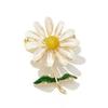 Intricate Daisy Flower Alloy Brooch Secure Pin For Dresses Coats Hats Bags Elegant Fashion Accessory Clothing Accessories