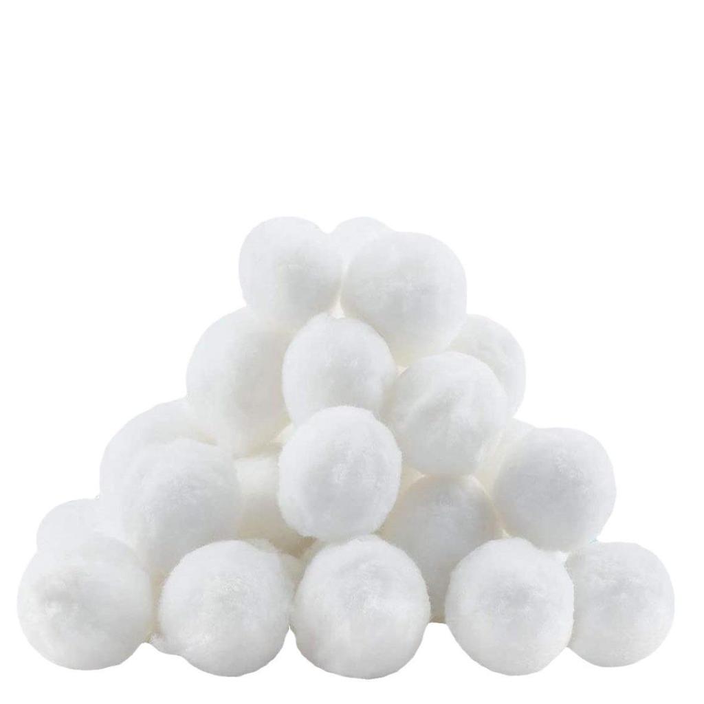 700 г Белый волокнистый шар для фильтров бассейна, Вакуумная упаковка OPP, Мультиспецификация для международной торговли