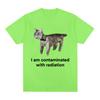 I Am Contaminated Funny Cat Meme T Shirt Summer Unisex Women Clothing Humor TShirts Pure Cotton Loose Oversized Tshirt Streetwear