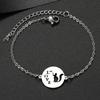 EFAYN Women's Bracelet, Lovely Cat Heart Design, Round Cat and Butterfly Pendant, Adjustable Length, Silver Bangle