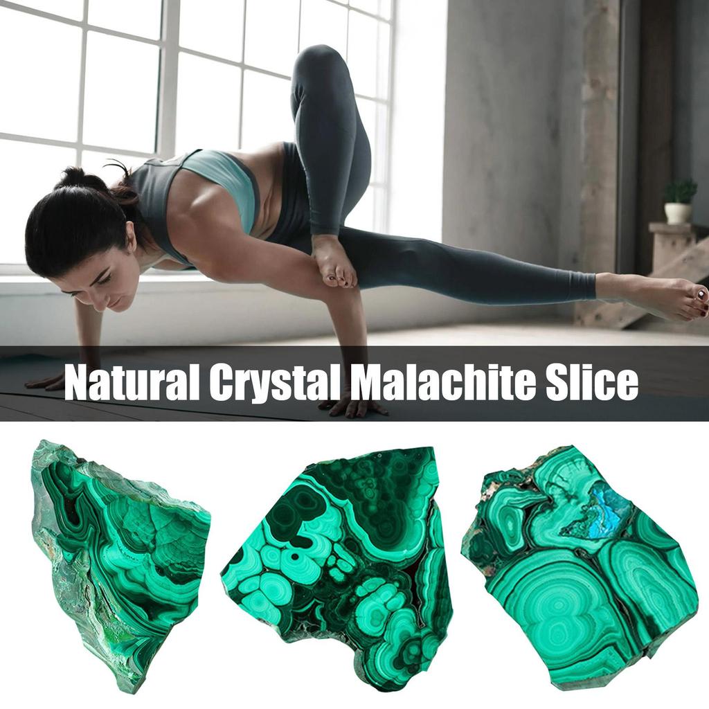 Натуральный полированный срез малахита Натуральный кристалл Камень Сырые срезы малахита Домашний сад Художественный декор Изготовление ювелирных изделий Малахит