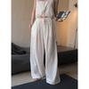 Johnature Summer Korean Resort Striped Loose Loose Pants Casual Wide-leg Breathable Full Length Trousers Women