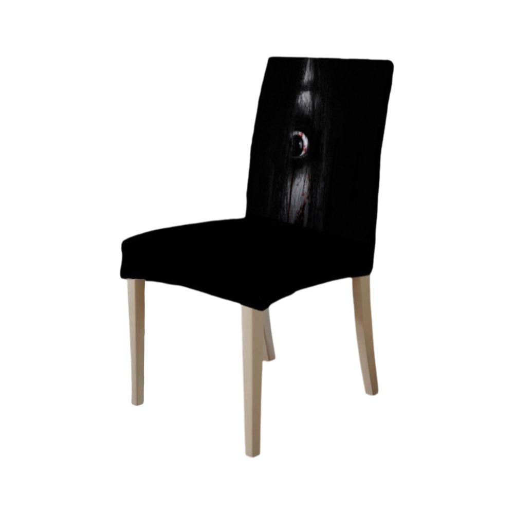 Dust-proof Scary Dining Chair Slipcovers Vintage Spooky Ghost Chair Protector Halloween Party