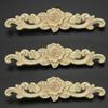 Wood Applique Woodcarving Decal Flower Pattern Furniture
