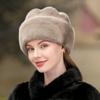 New Mink Fur Hat Shopping Warm Lady Elegant Fur Hat Winter Cold Proof Casual Hat