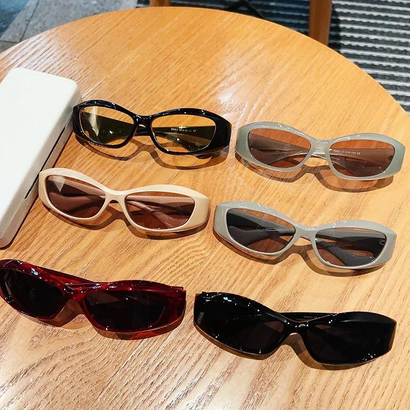 Модные спортивные солнцезащитные очки Y2K UV400 Маленькая оправа Унисекс Модные очки для велоспорта Защита от солнца для улицы