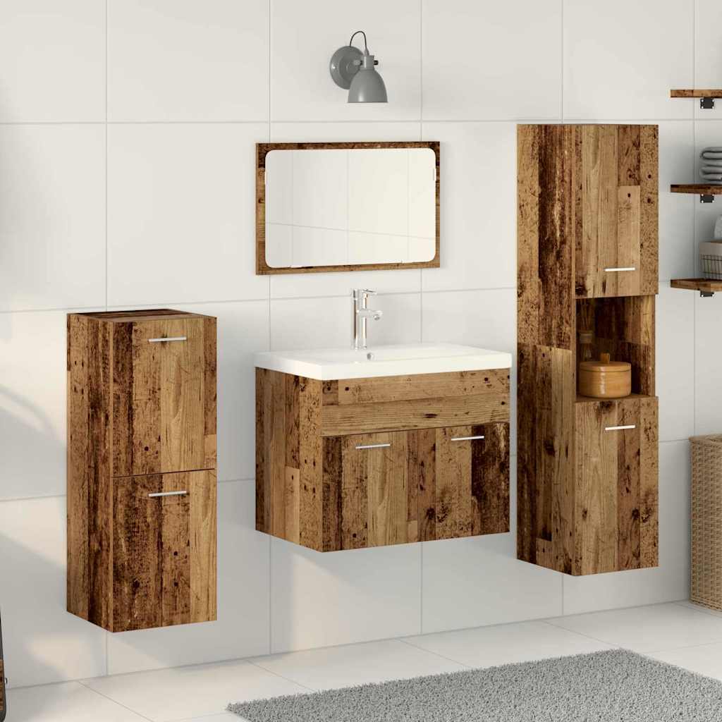 Bathroom Furniture Set 5 Pieces Brown 60 x 38.5 x 46 cm