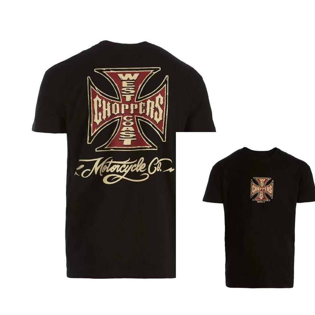 Новая футболка с графическим принтом West Coast Choppers 2026 100% Хлопок Круглый вырез Повседневная Обычный крой Унисекс Футболка Летний топ