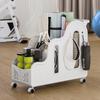 New 2025 Plastic Rolling Cart Foldable Storage Box Home Gym Storage Box with Wheels