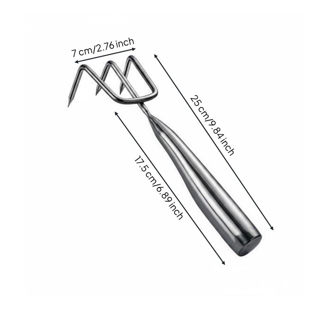 Stainless Steel Rake Portable Clam Digging Tool Rust Resistant Crab for Sea