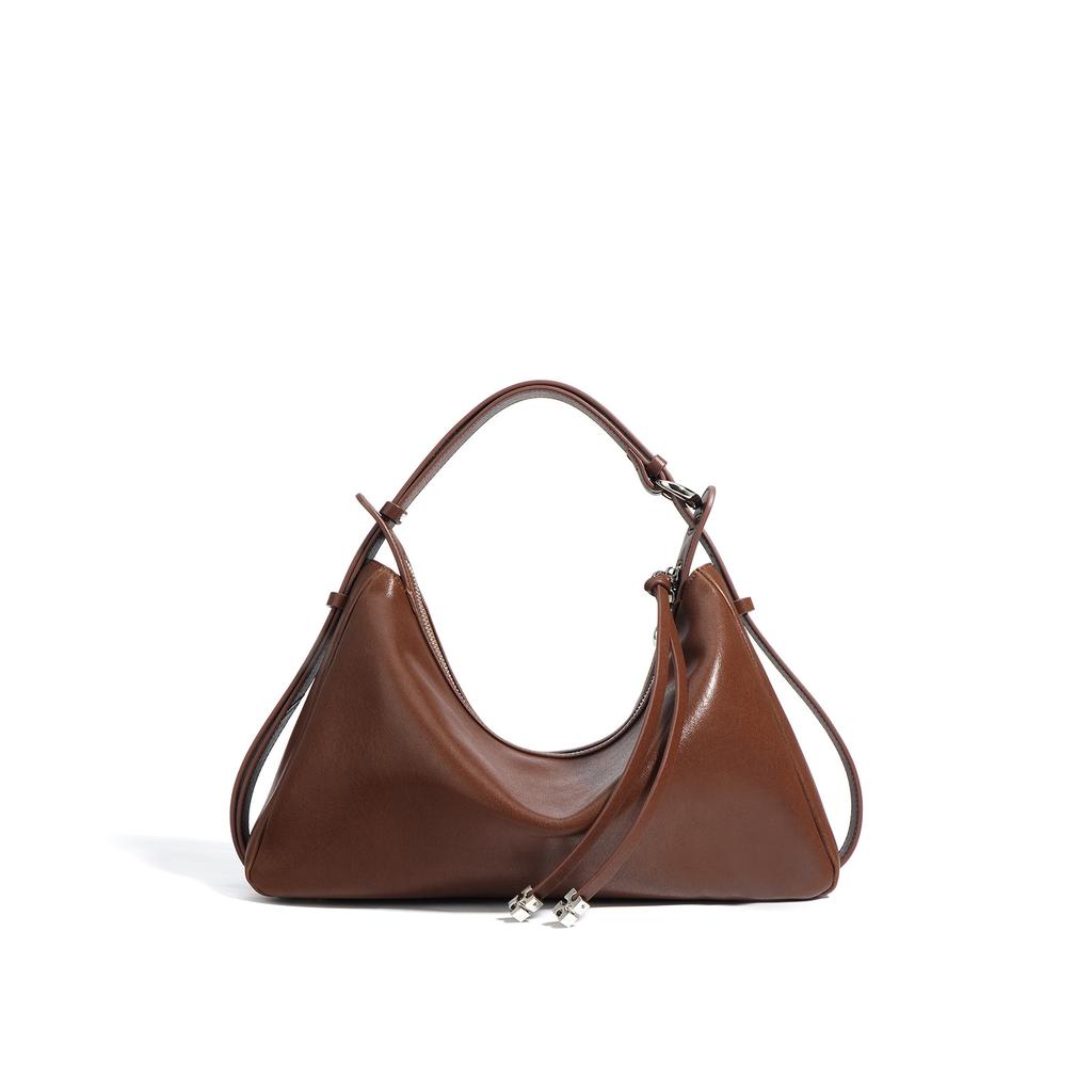 Leather Underarm Bag New Women's Bag Niche Messenger Bag Cowhide Crescent Fashion Shoulder Bag